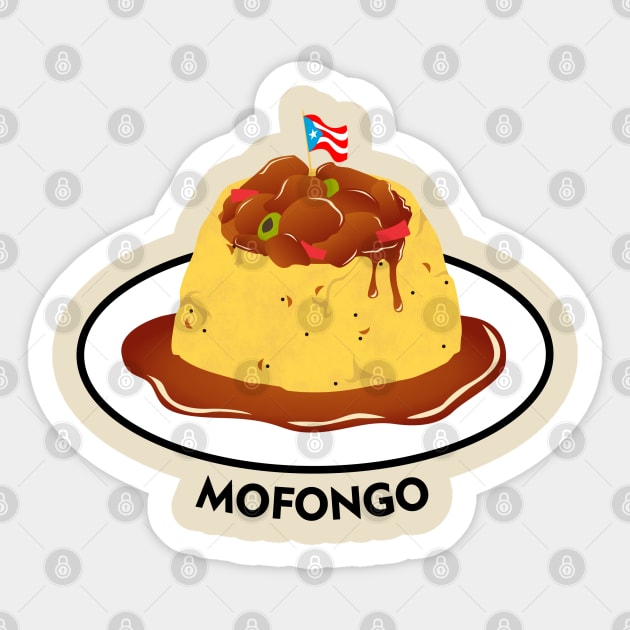 Puerto Rican Food Mofongo Latino Caribbean Sticker by bydarling